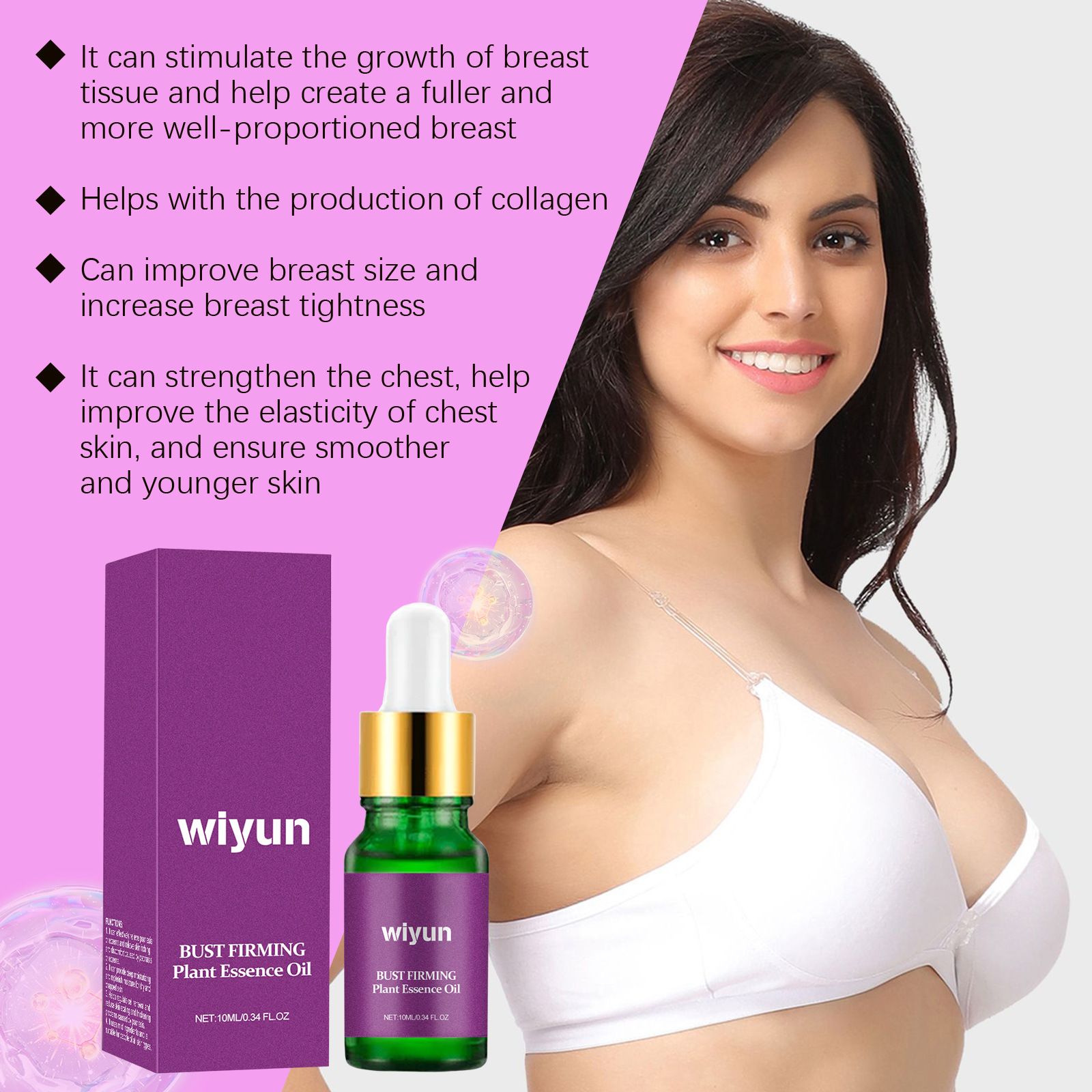 Bust Firming Natural Essence Oil, Breast Lifting Organic Essence Serum, Breast Enhancement Oil