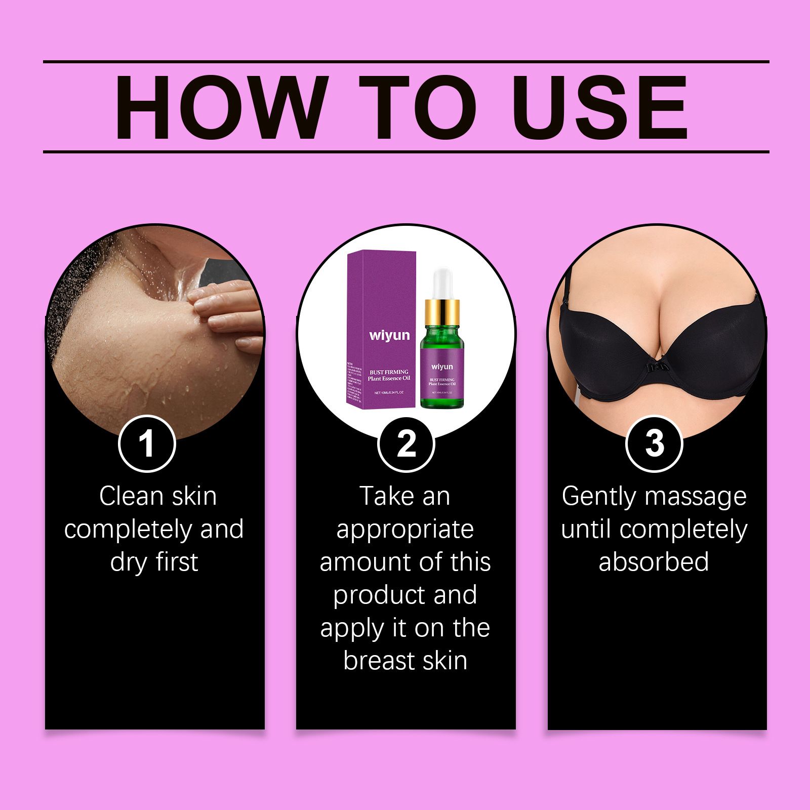 Bust Firming Natural Essence Oil, Breast Lifting Organic Essence Serum, Breast Enhancement Oil