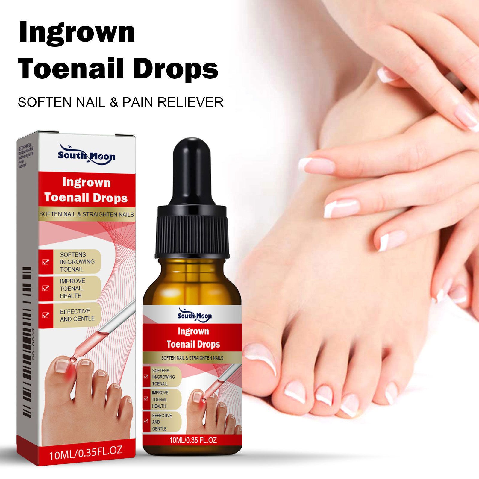 Onychomycosis Antibacterial，Ingrown Toenail Drops，solution Eliminate nail diseases on hands and feet painlessly for Thickening,Deformation，Brittle, Discoloured,Broken Nails
