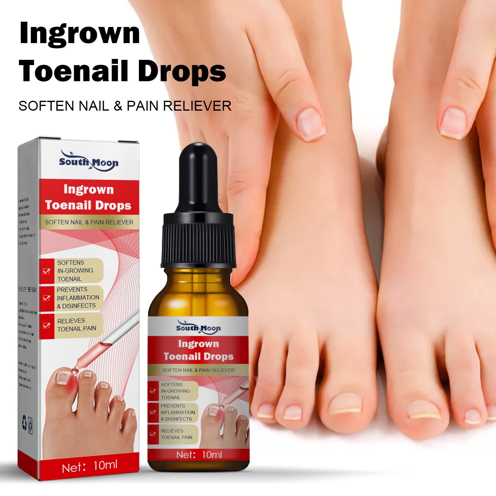 Onychomycosis Antibacterial，Ingrown Toenail Drops，solution Eliminate nail diseases on hands and feet painlessly for Thickening,Deformation，Brittle, Discoloured,Broken Nails