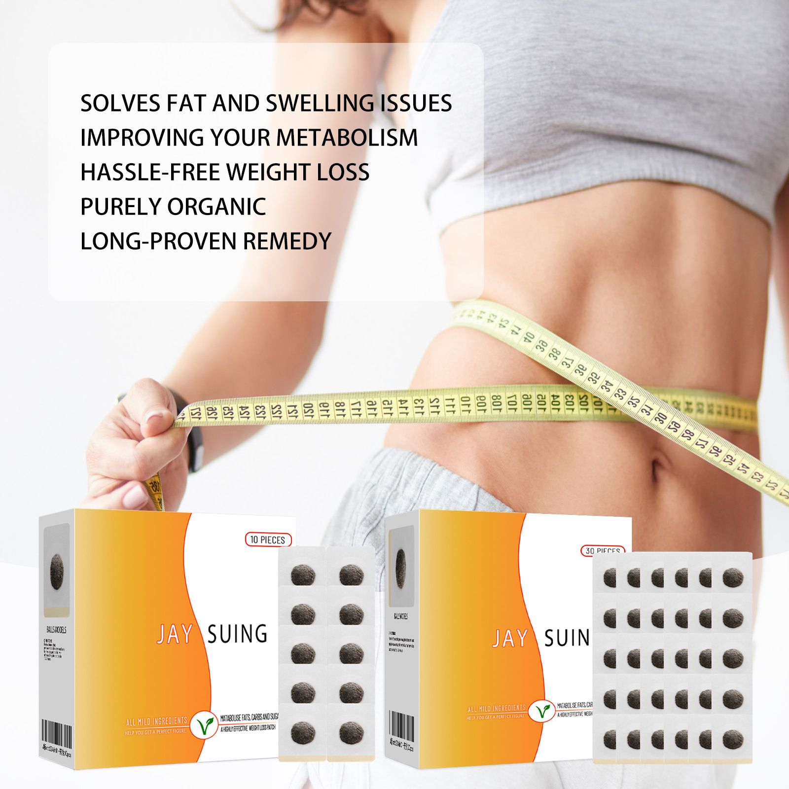 Lazy Slimming Weight Loss Body Shaping Patches，Pack Of 10 Patches - Anti-cellulite - To Burn Belly Fat - For Bucket Size Waist, Belly Fat, Beer Belly Size