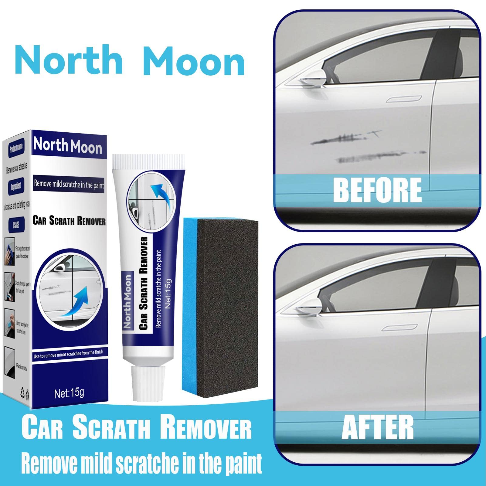GAR SLIGHT SCRATH REMOVER,Car Wax Repair Supplies, Car Scratch Eliminator, From Scratch Elimination to Glazing, Glass Coating Agent, Car Body Repair Tool,Auto Surface Repair Agent, Car Care