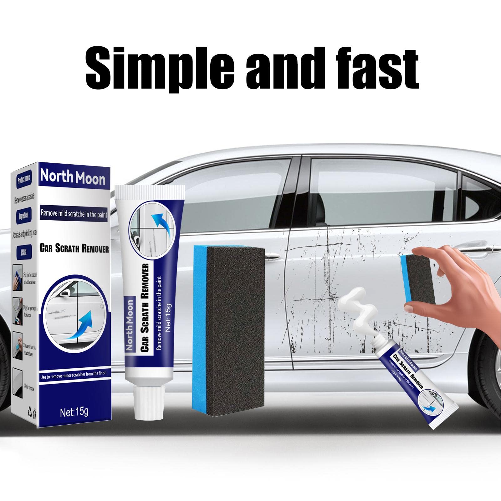 GAR SLIGHT SCRATH REMOVER,Car Wax Repair Supplies, Car Scratch Eliminator, From Scratch Elimination to Glazing, Glass Coating Agent, Car Body Repair Tool,Auto Surface Repair Agent, Car Care