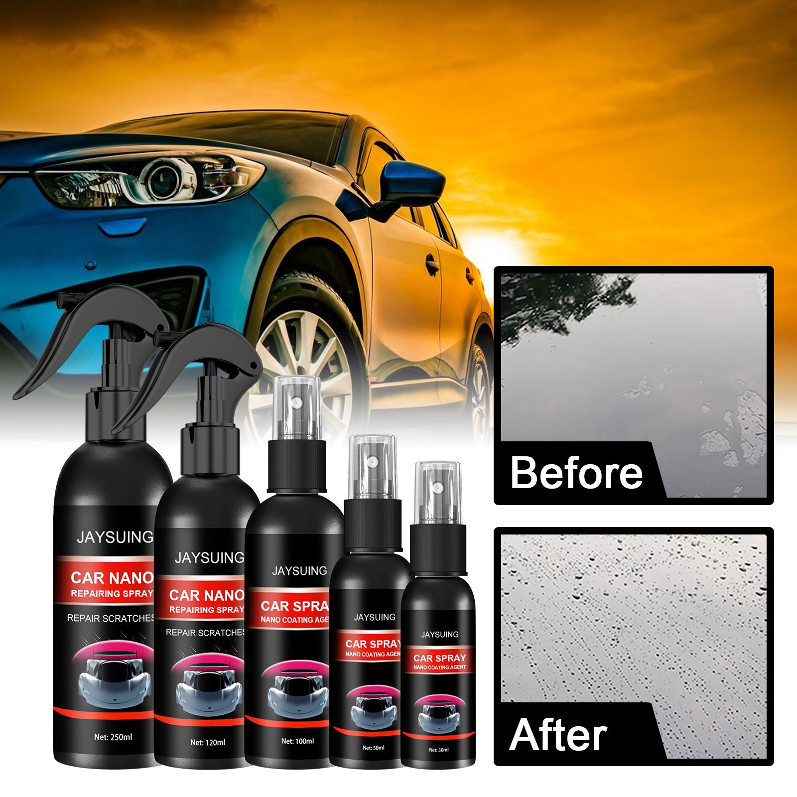 Car Slight Scratch Repair Spray, Car Coating Spray, Dustproof Car Nano Coating Polish, Auto Scratch Removal Paint Scratch Spray, Waterless, Anti-Pollution Liquid, Sealing Glaze Coating Agent