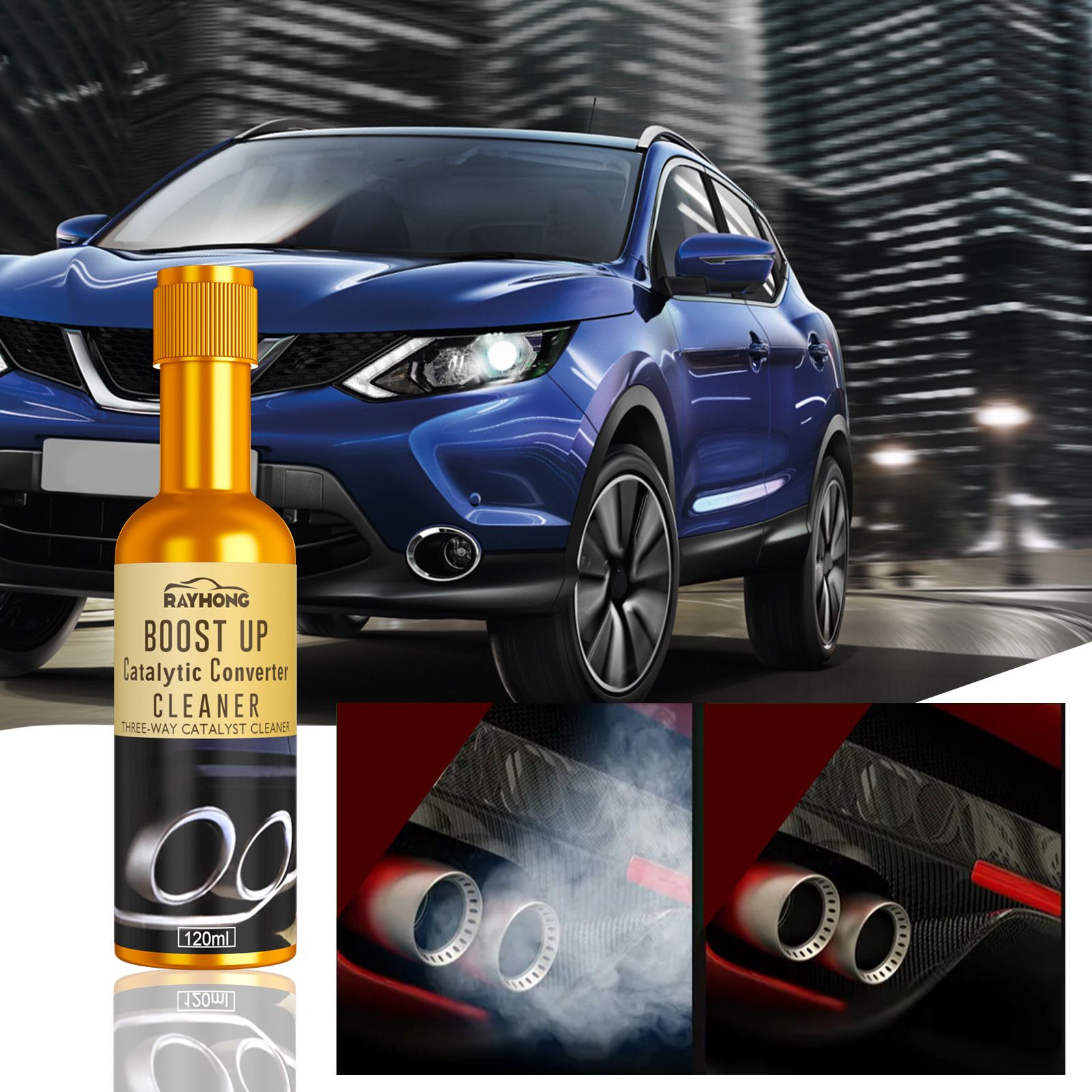 Boost Up Catalytic Converter Cleaner,Fuel and Exhaust System Deep Cleaner, Removal Carbon Deposit，Fuel Oil Sludge Treat-ment,Oil Tank Sludge Treat-ment,Multipurpose Engine, Three-way Catalyst Cleane