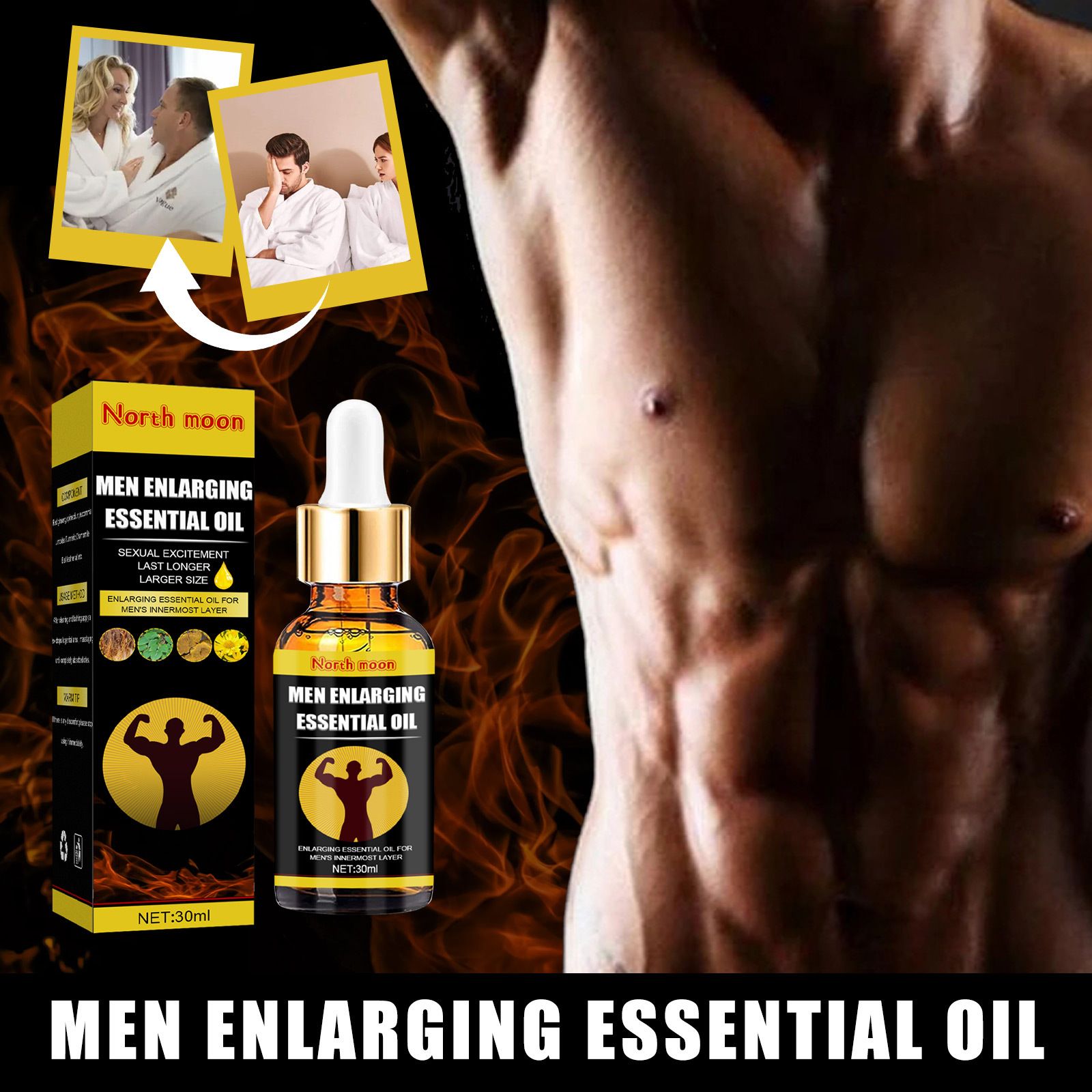 Men Health Massage Oil,Man Cock Massage Enlargement，Penis Thickening，Dick Larger，Phallus Thicker Longer Growth Stronger，Men's Genital Enhancement