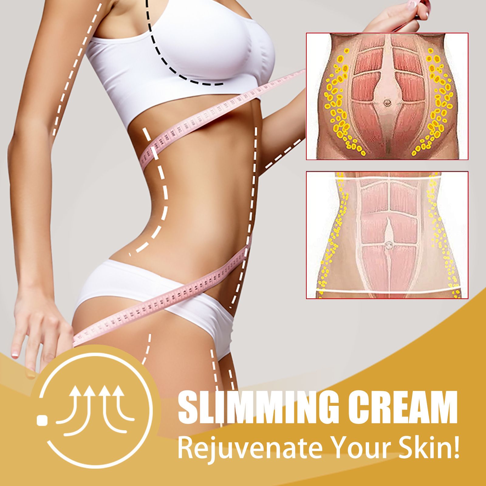 Ginger Advanced Beautiful Curve Slimming Hot Cream，Mild And Not Irritating，Make Beautiful Curves，Promote Synchronized Contour