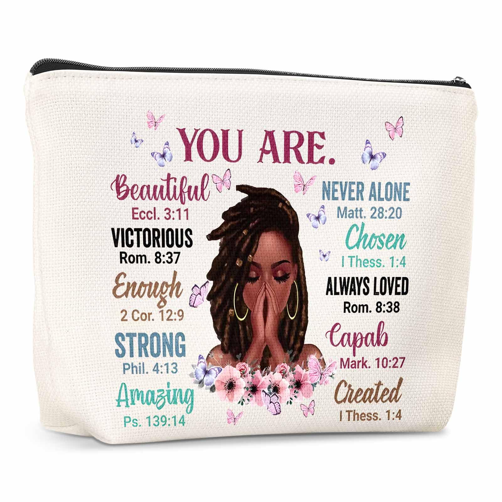 Women Purse,Makeup Bag,Travel Toiletry Bag,Zipper Pouch,Women Inspirational Bag,Femal Religious Cosmetic Bags,Spiritual Biblical Bag,Christian Bag,Birthday Christmas Mothers Day Gifts