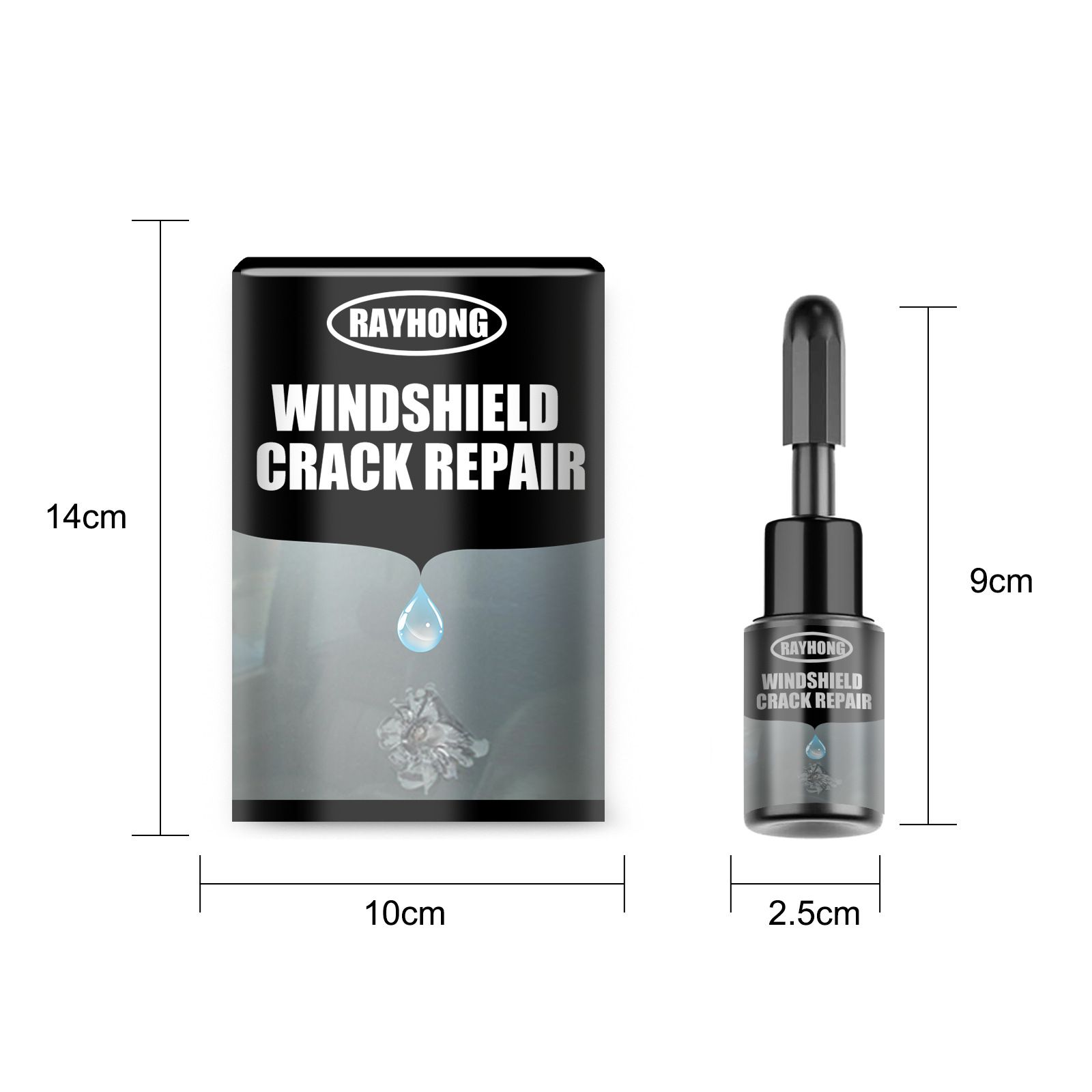 Windshield Crack Repair Kit, Car Window Cracks Gone Glass Repair Fluid, Windshield Repair Resin, Windshield Crack Repair Fluid Window, Nano Glass Repair Kit for Chips and Cracks 20ml Set（bllh106y）