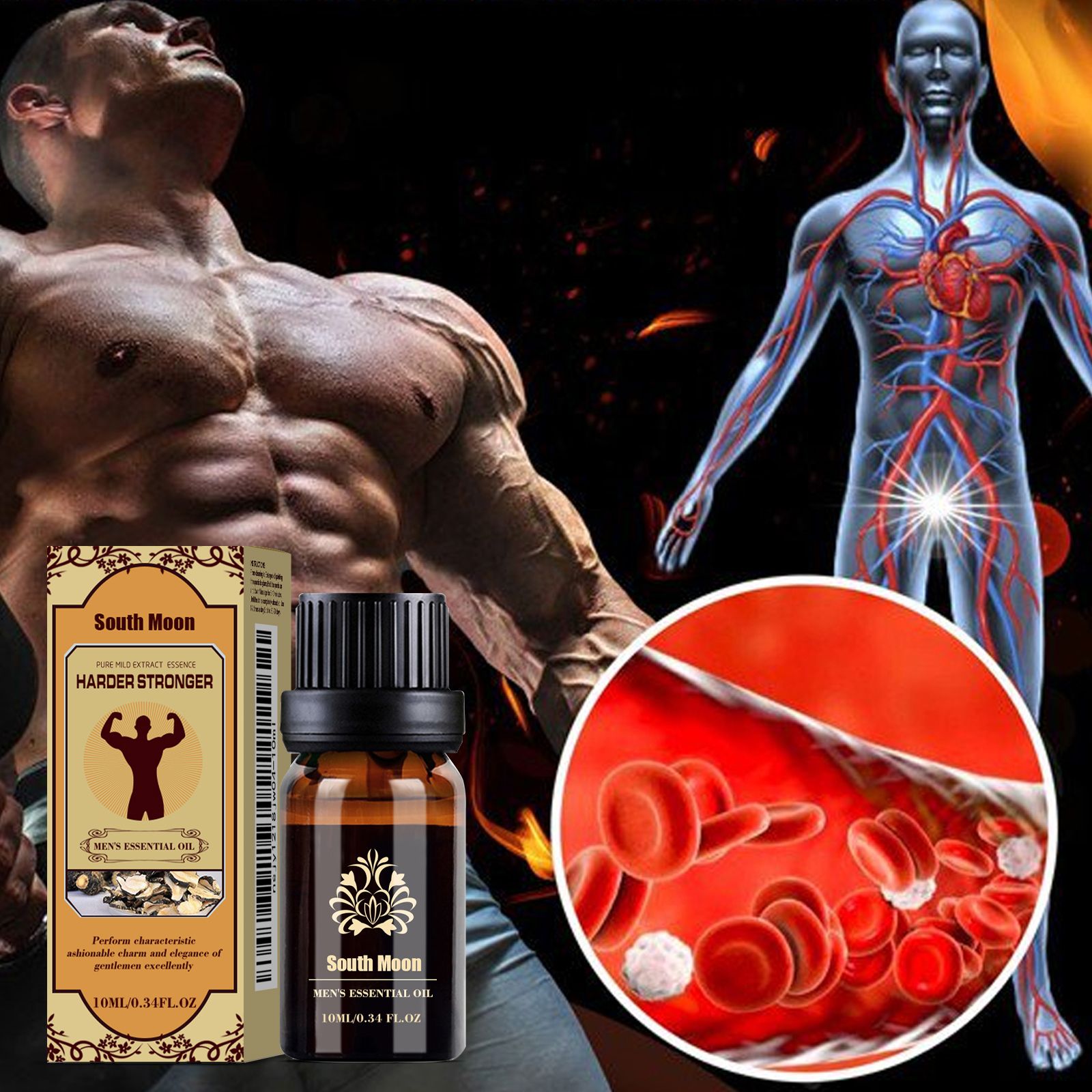 Men Health Massage Oil,Man Cock Massage Enlargement，Penis Thickening，Dick Larger，Phallus Thicker Longer Growth Stronger，Men's Genital Enhancement
