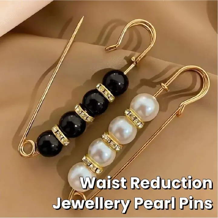 4PCS Multi-purpose Multi-function Imitating Pearl Pin Jewelry, Waist Reduction,pearl Brooch Fixed Girth,decorating Various Clothes/trousers/shirt/dress/sweater/shawl/pant /scarves/jackets/hats/handbag
