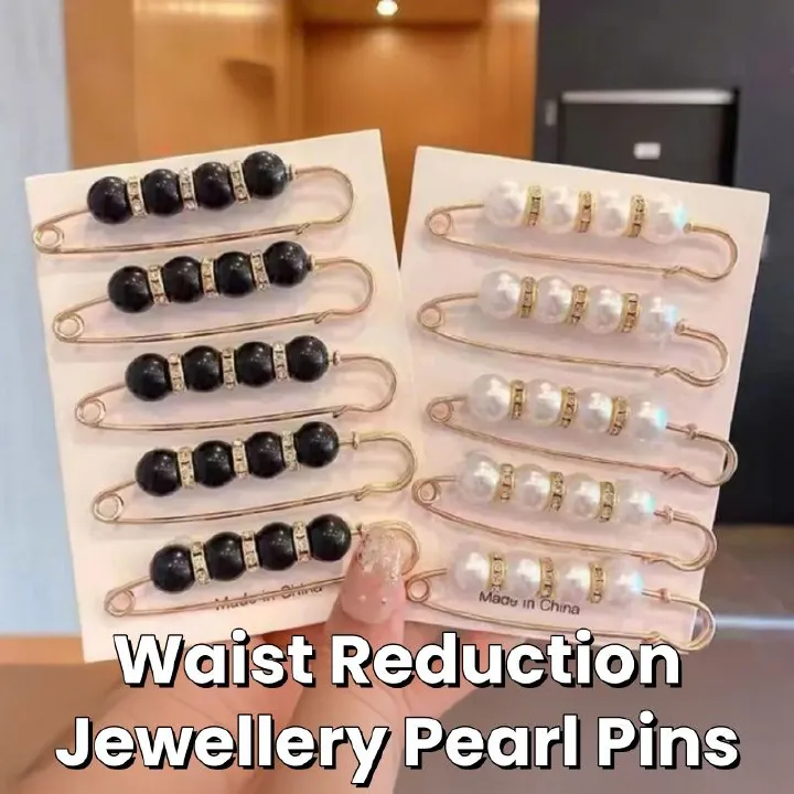 4PCS Multi-purpose Multi-function Imitating Pearl Pin Jewelry, Waist Reduction,pearl Brooch Fixed Girth,decorating Various Clothes/trousers/shirt/dress/sweater/shawl/pant /scarves/jackets/hats/handbag