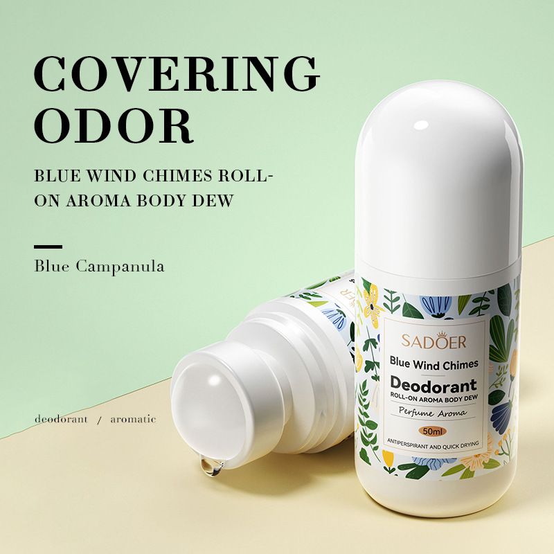 floral ladies perfume - women perfume deodorant antiperspirant roll-on | fresh cool 48h long lasting flower fragrance | romantic rose scent | deodorizing refresh fragrant charm confidence elegant