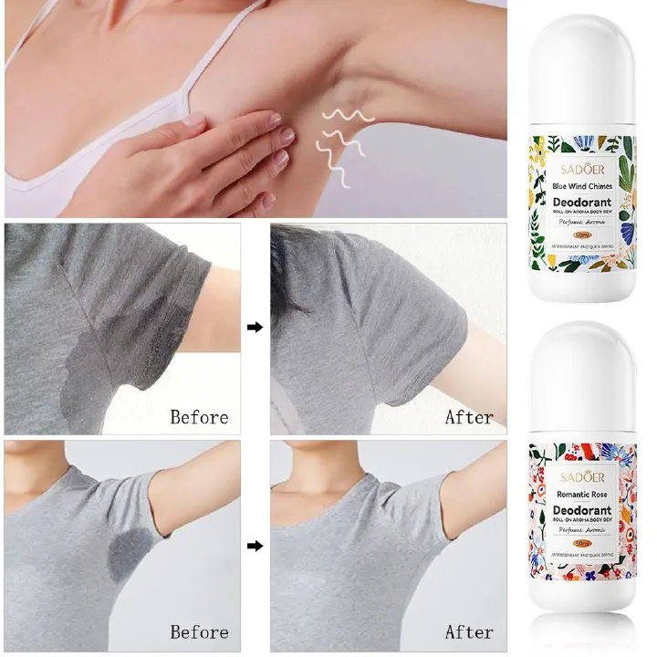 floral ladies perfume - women perfume deodorant antiperspirant roll-on | fresh cool 48h long lasting flower fragrance | romantic rose scent | deodorizing refresh fragrant charm confidence elegant