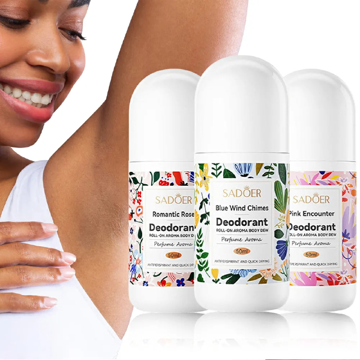 floral ladies perfume - women perfume deodorant antiperspirant roll-on | fresh cool 48h long lasting flower fragrance | romantic rose scent | deodorizing refresh fragrant charm confidence elegant
