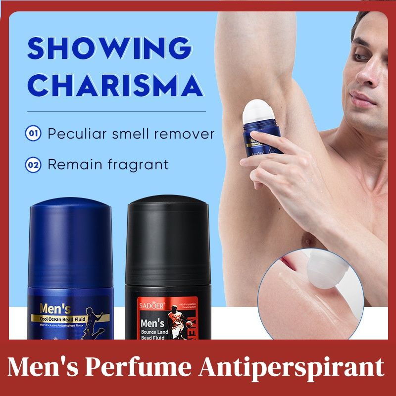 2in1 men's perfume man deodorant stop sweating bead fluid- fresh cool sports perfume | cool ocean scent | oriental fragrance 48H long lasting | anti sweat deodorizing refresh fragrant charm confidence