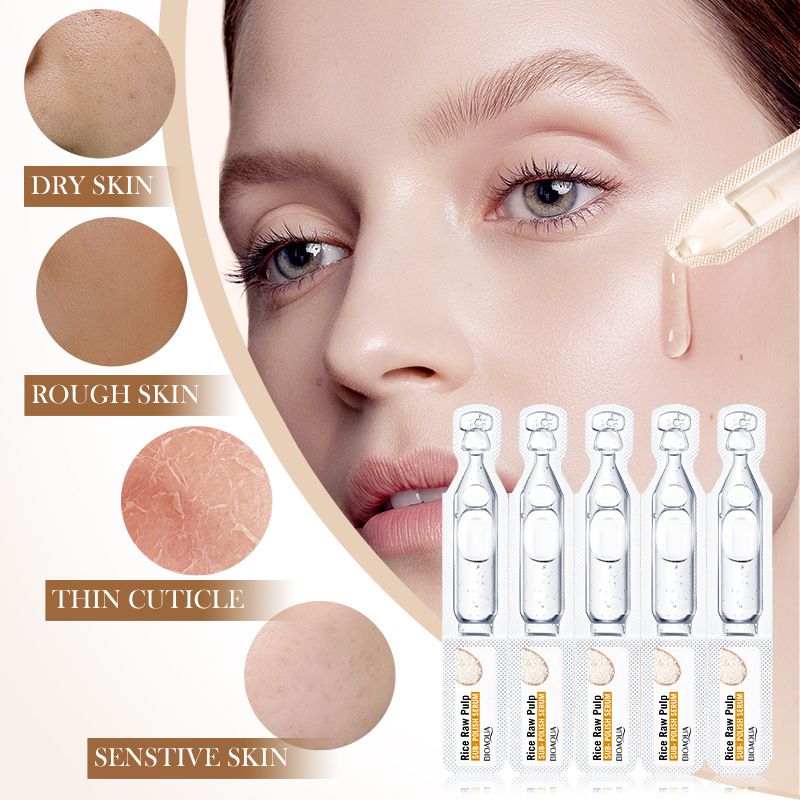 10pcs Rice Serum - Sadoer Skin Care-Moisturize Hydrating Brightening Whitening Acne Treatment | Firming Anti-wrinkle Deeply Nourish Smooth Anti-dark Repair Skin | Salicylic Acid Niacinamide Hyaluronic
