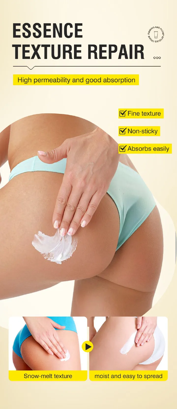 FIRMING AND PLUMP BUTTOCKS CREAM,Remove wrink leson buttocks,Lifting buttocks,Lifting elasticity,Tight line,beautiful hip,INCREASEHIP ELASTICITY,Fuller buttocks, easy to lift the buttocks