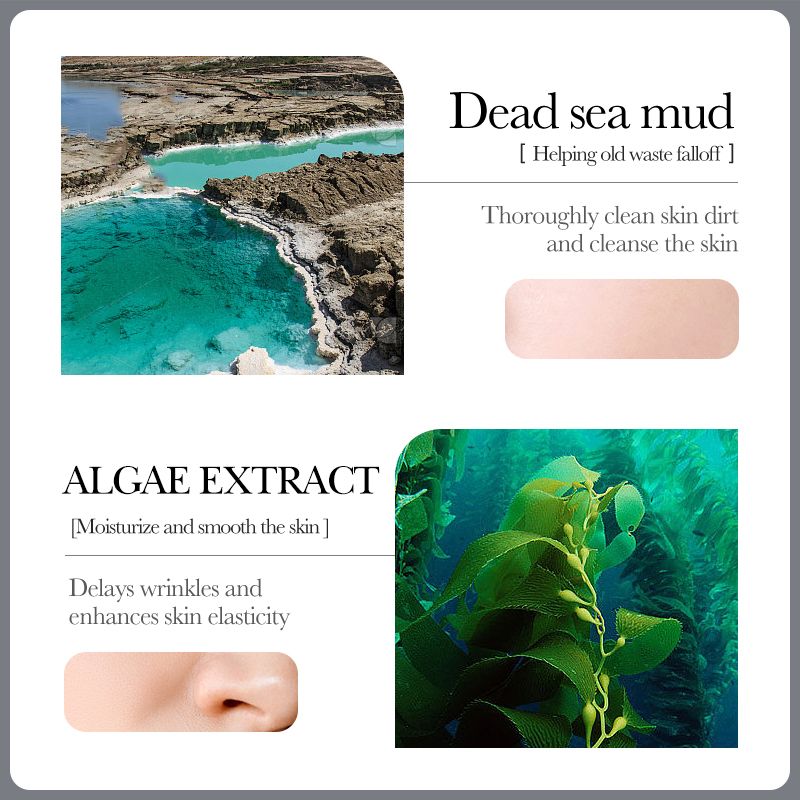 7PCS Deep Mineral Dead Sea Mud Whitening Mud Mask,Skin White Smooth,Absorb Blackheads & Acne, Penetrate Into Pores & Clean Thoroughly,Control Oil,improve Roughand Dark Skin,Smooth,tender & Soft