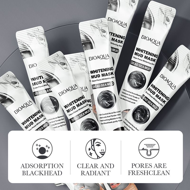 7PCS Deep Mineral Dead Sea Mud Whitening Mud Mask,Skin White Smooth,Absorb Blackheads & Acne, Penetrate Into Pores & Clean Thoroughly,Control Oil,improve Roughand Dark Skin,Smooth,tender & Soft