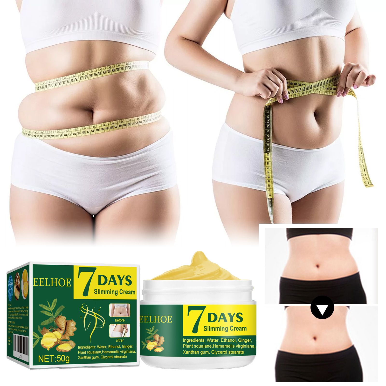 Ginger Fat Burning Cream,Slimming Cream,Anti Cellulite Cream,Full Body Slimming Weight Loss Cream Perfect for Cellulite,Tightening & Slimming，Weight Loss Belly, Firming Gel, Slimming Fat Burning Cream