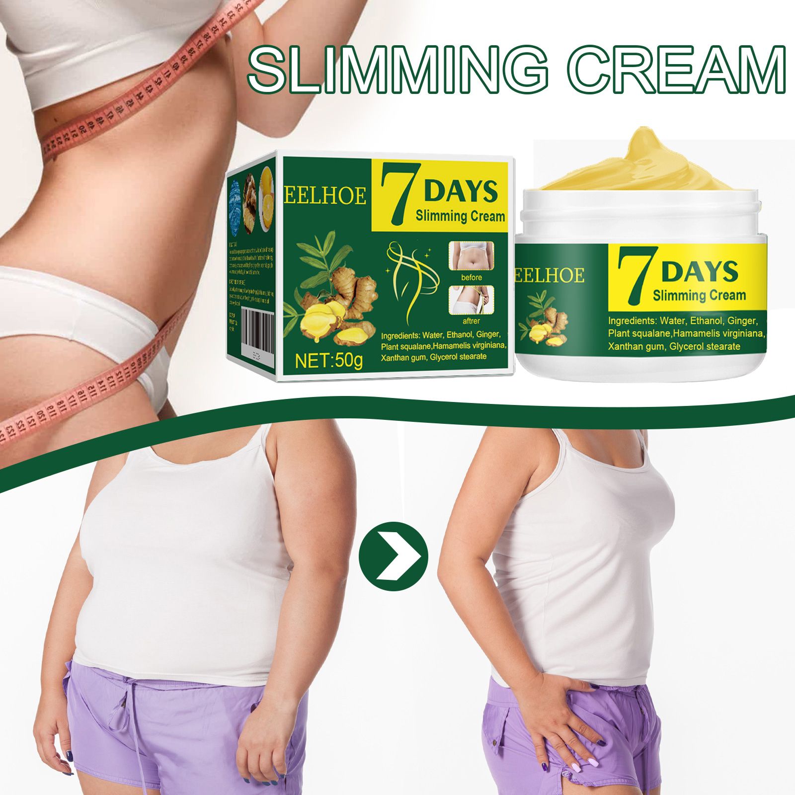Ginger Fat Burning Cream,Slimming Cream,Anti Cellulite Cream,Full Body Slimming Weight Loss Cream Perfect for Cellulite,Tightening & Slimming，Weight Loss Belly, Firming Gel, Slimming Fat Burning Cream