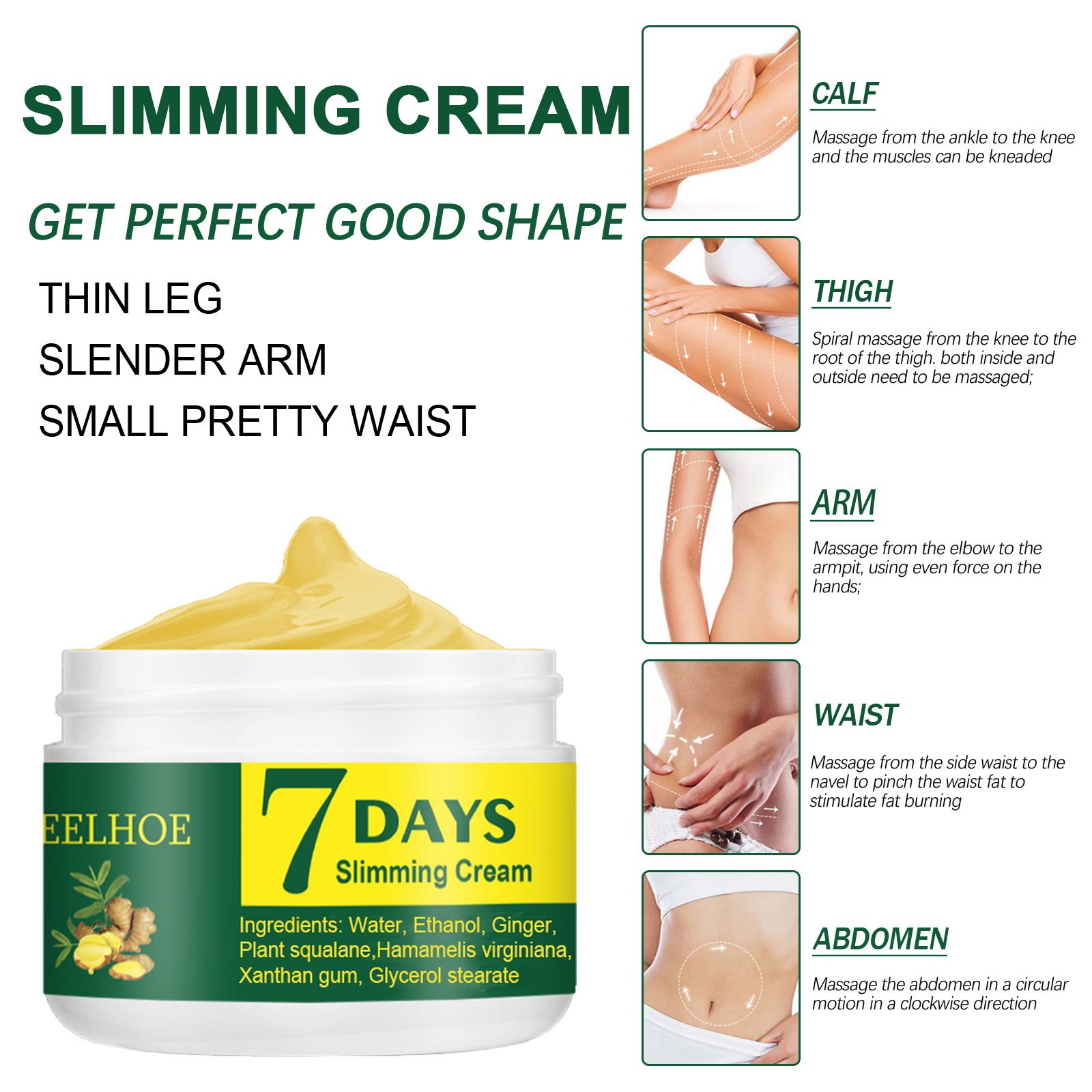 Ginger Fat Burning Cream,Slimming Cream,Anti Cellulite Cream,Full Body Slimming Weight Loss Cream Perfect for Cellulite,Tightening & Slimming，Weight Loss Belly, Firming Gel, Slimming Fat Burning Cream