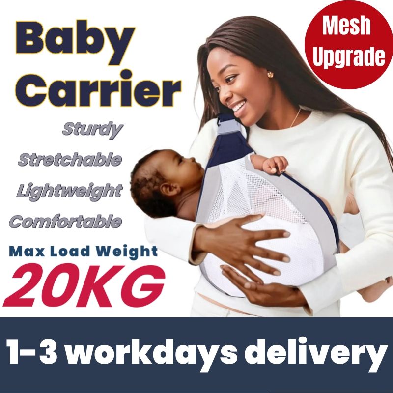 Baby S-ling Carrier，Adjustable Holder,Ergonomic Strap,Shoulder Labor-Saving Baby Half Wrapped S-ling Hip Carrier with Breathable Mesh for Newborn 0009