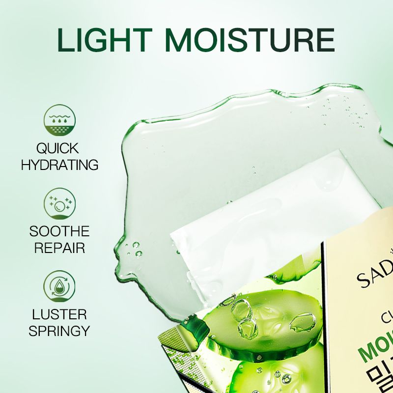 Cucumber face mask sadoer skin care set facial mask sheet moisturize hydrating brightening whitening acne treatment firming anti-wrinkle deeply nourish smooth anti-dark repair skin
