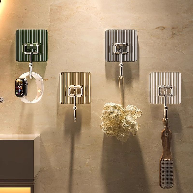 4pcs Luxury Crystal Hanging Acrylic Hook No Drill Bathroom Hook Waterproof Hook Adhesive Hook Home Decor Accessories Removable Stainless Steel Hook Kitchen Hook Bag Hat Clothes Hang Hook Tool Hook