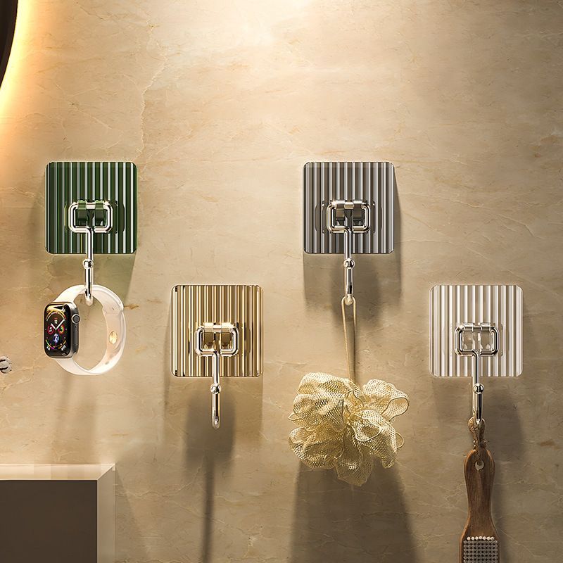 4pcs Luxury Crystal Hanging Acrylic Hook No Drill Bathroom Hook Waterproof Hook Adhesive Hook Home Decor Accessories Removable Stainless Steel Hook Kitchen Hook Bag Hat Clothes Hang Hook Tool Hook