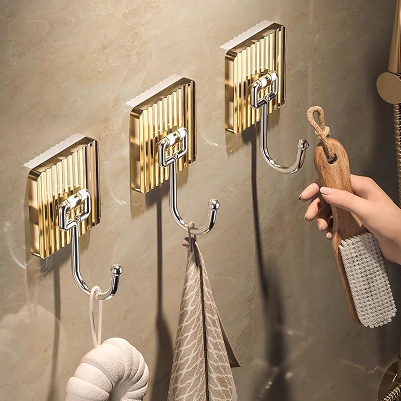 4pcs Luxury Crystal Hanging Acrylic Hook No Drill Bathroom Hook Waterproof Hook Adhesive Hook Home Decor Accessories Removable Stainless Steel Hook Kitchen Hook Bag Hat Clothes Hang Hook Tool Hook