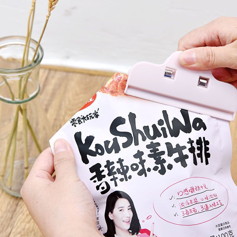 Reusable Food Packag Bag Seal Clips Dustproof Plastic Clip Moisture-proof Airtight Clamps Food Preservation Tools Kitchen Storage Cereal Chips Snack Milk Flour Cookie Sealing Condiment Packet Sealing
