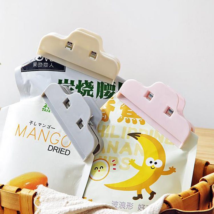 Reusable Food Packag Bag Seal Clips Dustproof Plastic Clip Moisture-proof Airtight Clamps Food Preservation Tools Kitchen Storage Cereal Chips Snack Milk Flour Cookie Sealing Condiment Packet Sealing