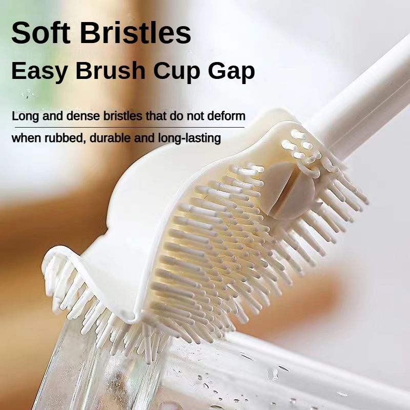 Silicone Bottle Brush Baby Bottle Cleaning Brush Long Cleaning Brush Food-grade Cup Brush Foldable Brush Anti-mold Cleaning Brush Kitchen Brush Thermos Brush Home Clean Product