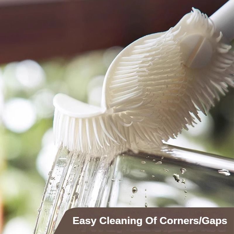 Silicone Bottle Brush Baby Bottle Cleaning Brush Long Cleaning Brush Food-grade Cup Brush Foldable Brush Anti-mold Cleaning Brush Kitchen Brush Thermos Brush Home Clean Product