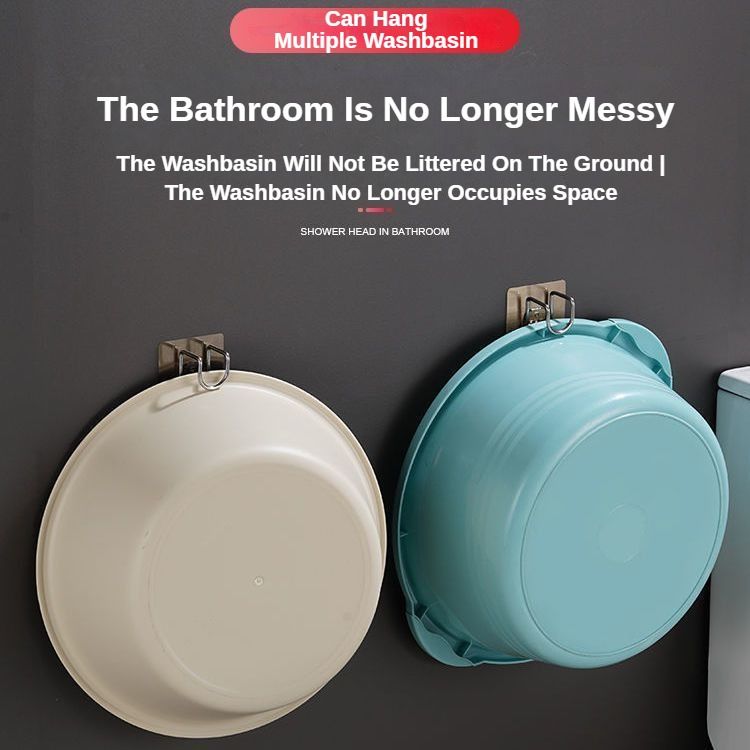 Basin Hook Stainless Steel Hook Bathroom Hook No Drill Basin Hanger  Hook Waterproof  Hook Adhesive  Hook Multi-basin Space Saving Heavy Duty Hook Strong Load-bearing Capacity Removable Hook