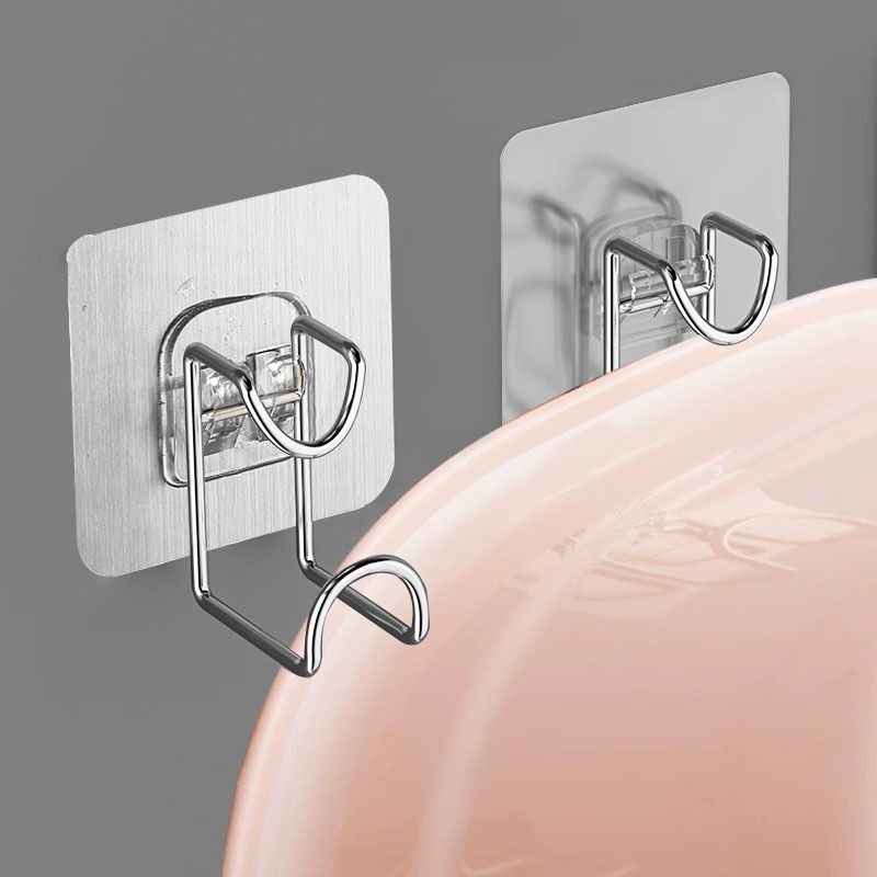 Basin Hook Stainless Steel Hook Bathroom Hook No Drill Basin Hanger  Hook Waterproof  Hook Adhesive  Hook Multi-basin Space Saving Heavy Duty Hook Strong Load-bearing Capacity Removable Hook