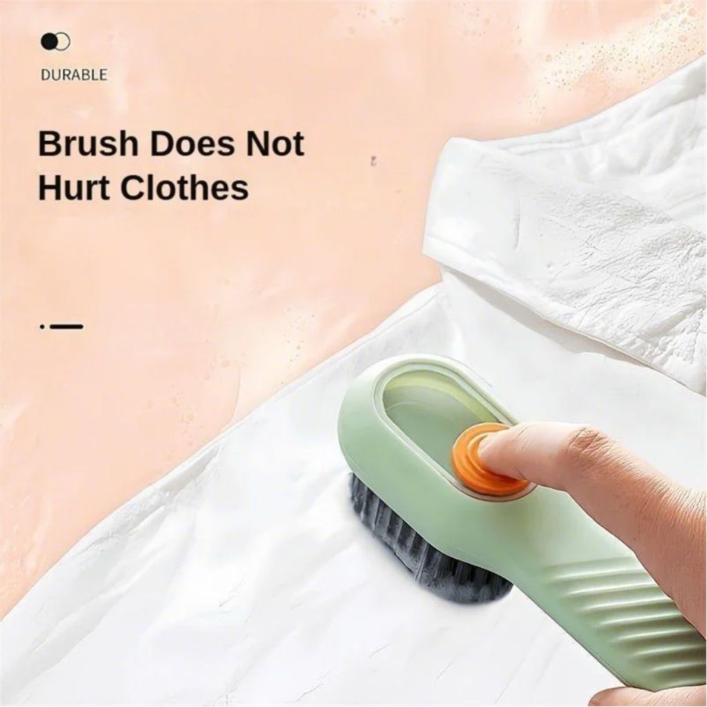 Built-in Soap Dispenser Shoe Brushes Refillable Press-to-Clean Brush Multifunctional Shoe Cleaning Brush Clothing brushes Soft Bristles Squeeze Soap Liquid Multi-Purpose Deep Cleaning