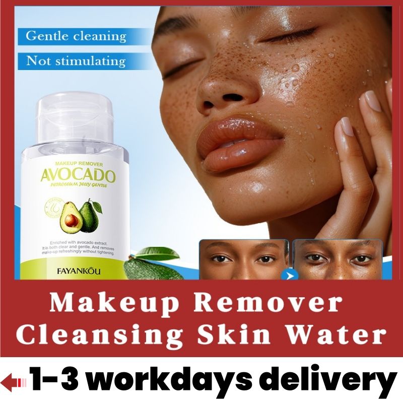 Makeup Remover，Cleansing Jelly Water ，Gentle Texture Easily Removes Stubborn Make-up，Clarifies Oil & Dirt, Clears The Pores，Containing Avocado Essence,  Moisturised Revitalised Without Tightness