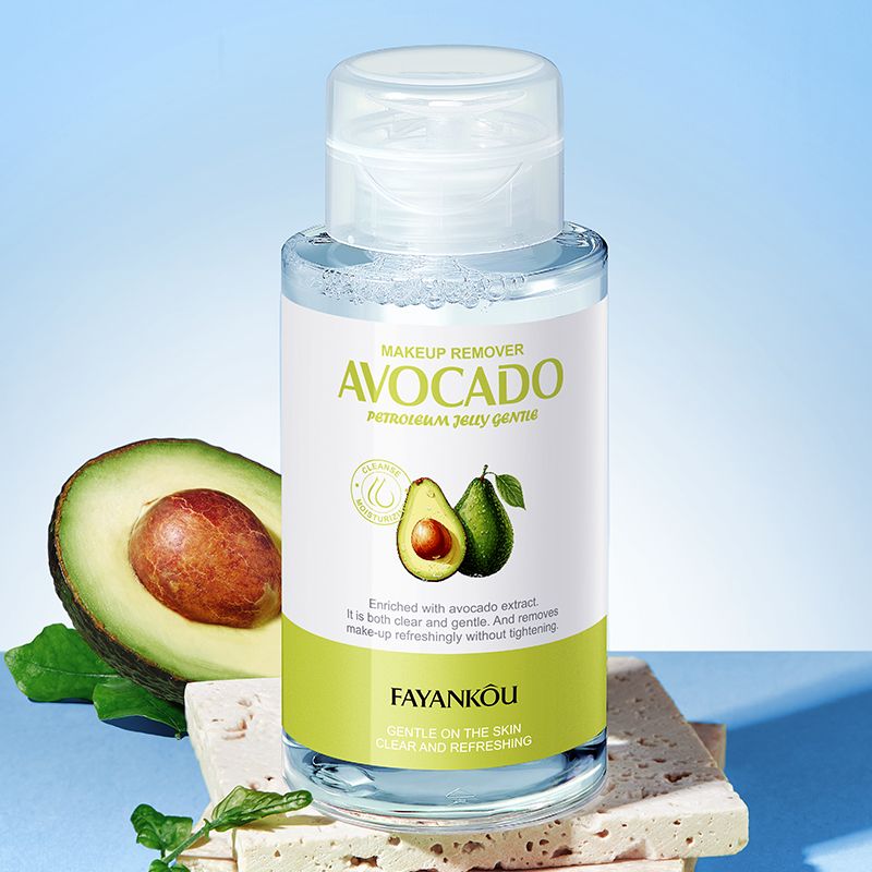 Makeup Remover，Cleansing Jelly Water ，Gentle Texture Easily Removes Stubborn Make-up，Clarifies Oil & Dirt, Clears The Pores，Containing Avocado Essence,  Moisturised Revitalised Without Tightness