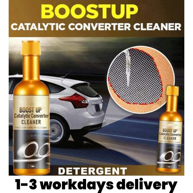 2pcs-Free Get Gift 1pc|Boost Up Catalytic Converter Cleaner Three-way Catalyst Cleaner Fuel Oil Tank Sludge Treatment Multipurpose Engine Fuel Exhaust System Deep Cleaner Removal Carbon Deposit