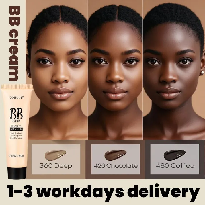 24H Flawless BB Cream-Natural Makeup Effect Sweat-Proof  Full Coverage Moisturizing Clear Uniform Color Brightening Water Concealer Durabledo Not Take Off Makeup Natural Beauty Smooth Lock Makeup