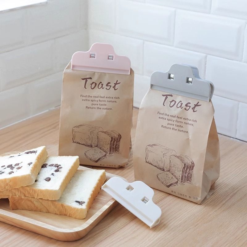 Reusable Food Packag Bag Seal Clips Dustproof Plastic Clip Moisture-proof Airtight Clamps Food Preservation Tools Kitchen Storage Cereal Chips Snack Milk Flour Cookie Sealing Condiment Packet Sealing