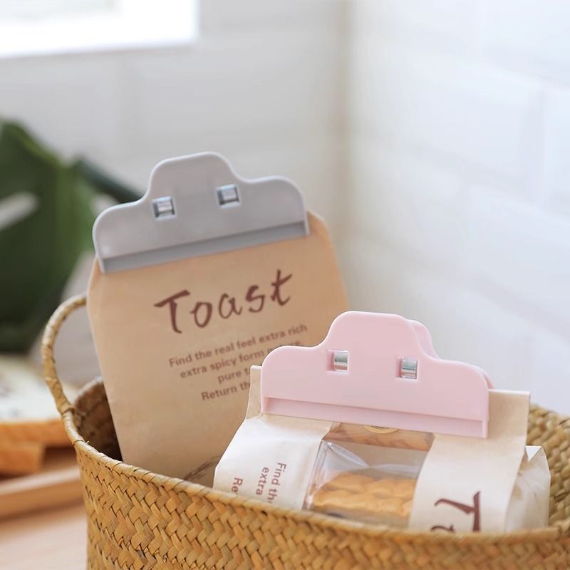 Reusable Food Packag Bag Seal Clips Dustproof Plastic Clip Moisture-proof Airtight Clamps Food Preservation Tools Kitchen Storage Cereal Chips Snack Milk Flour Cookie Sealing Condiment Packet Sealing