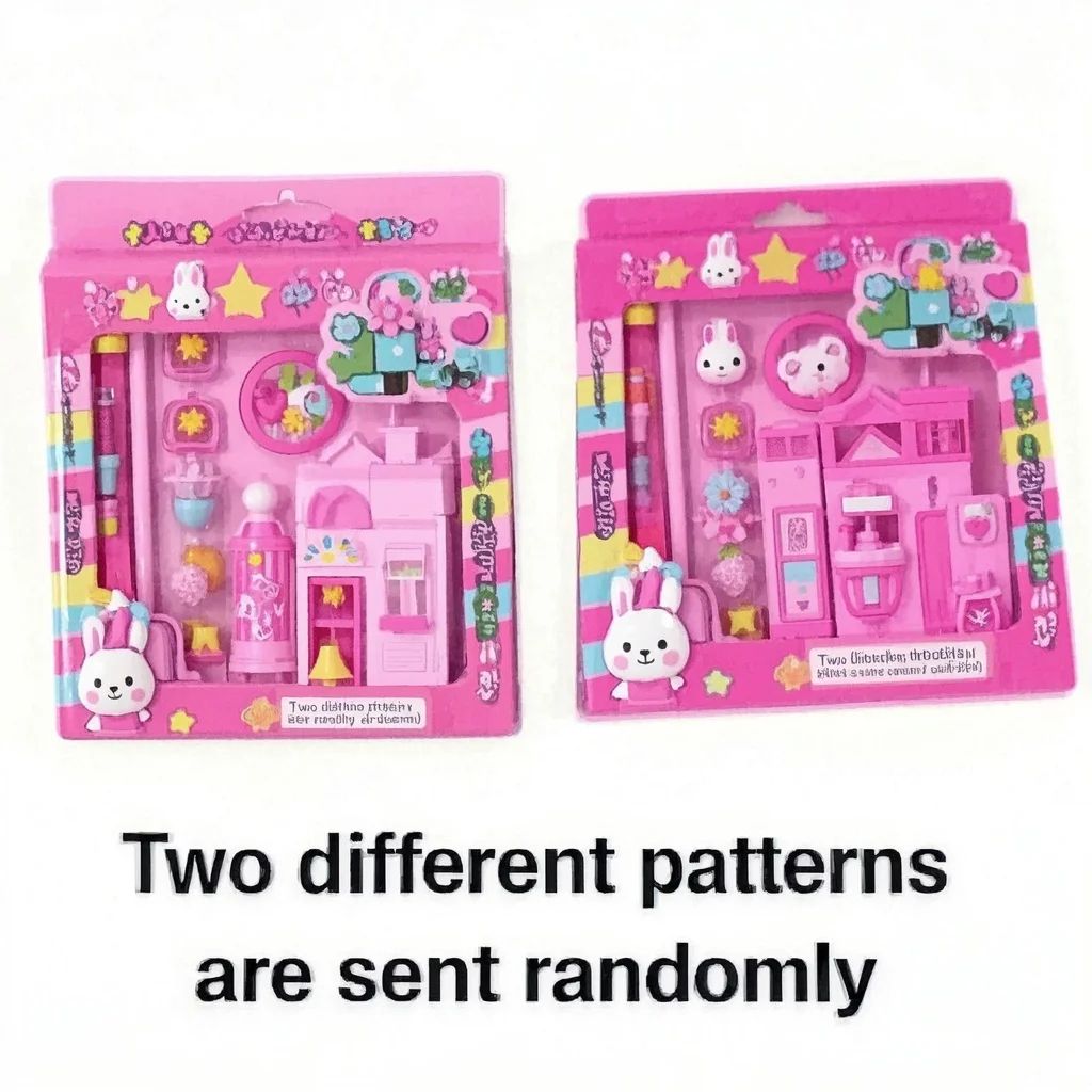 10-in-1 Cartoon Kids Stationery Set Perfect School Supplies Toddlers & Primary Students Stationery Fun Learning Gift Birthday/Back to School Prize Pencils Erasers Pencil sharpener Ruler Scissors Glue