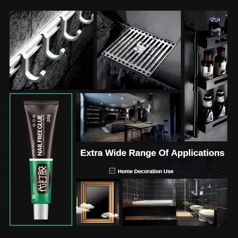 Best No Nail Glue For Heavy Items Heavy Duty Waterproof Adhesive No Drill Wall Instant Bond Adhesive Adhesive For Home Decor Bathroom Adhesive For Tiles Strong Adhesive For Home