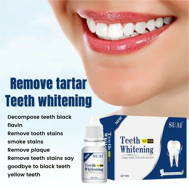 Quick and easy👍10ml Teeth Whitening Teeth Cleaning Mousse Mouthwash Toothpaste Remove Tartar Oral Health Stain Removal Freshen Breath Remove Plaque Stains Oral Odor Bright and tartar remover