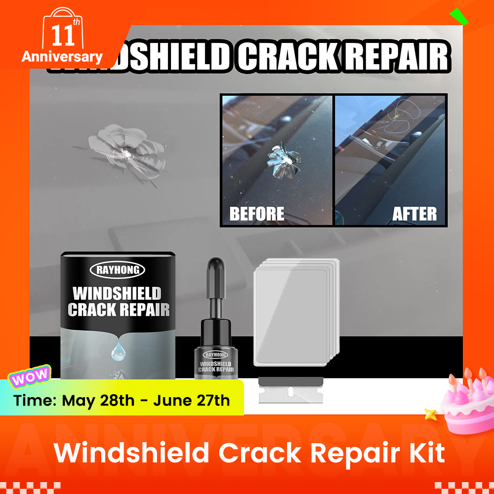 Windshield Crack Repair Kit, Car Window Cracks Gone Glass Repair Fluid, Windshield Repair Resin, Windshield Crack Repair Fluid Window, Nano Glass Repair Kit for Chips and Cracks 20ml Set（bllh106y）