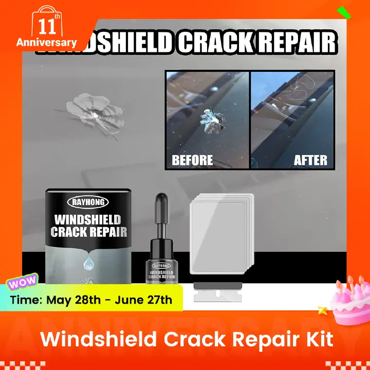 Windshield Crack Repair Kit, Car Window Cracks Gone Glass Repair Fluid, Windshield Repair Resin, Windshield Crack Repair Fluid Window, Nano Glass Repair Kit for Chips and Cracks 20ml Set（bllh106y）